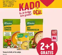 Delhaize Soep in brik of in zakje aanbieding