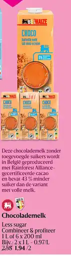 Delhaize Chocolademelk aanbieding