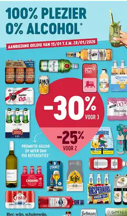 Delhaize Bier, wijn, schuimwijn, gin, cocktail of aperitief zonder alcohol aanbieding