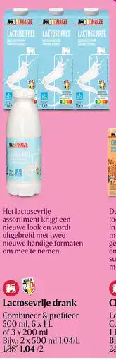 Delhaize Lactosevrije drank aanbieding