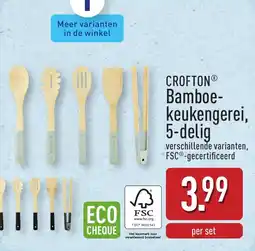 ALDI Crofton Bamboe Keukengerei, 5-delig aanbieding