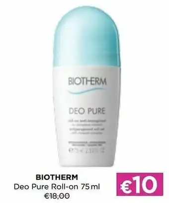 ICI PARIS XL Biotherm deo pure roll-on aanbieding