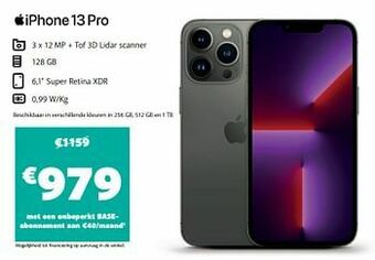 Base Apple iphone 13 pro aanbieding