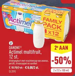ALDI Danone actimel multifruit aanbieding