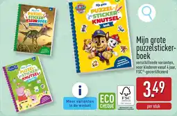 ALDI Mijn grote puzzelsticker boek aanbieding