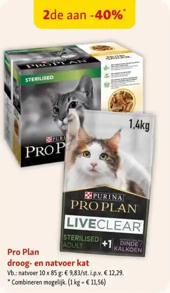 Maxi Zoo Pro plan droog en natvoer kat aanbieding