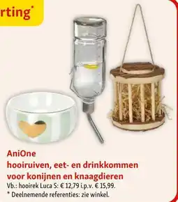 Maxi Zoo Anione hooiruiven eet en drinkkommen voor konijnen en knaagdieren aanbieding