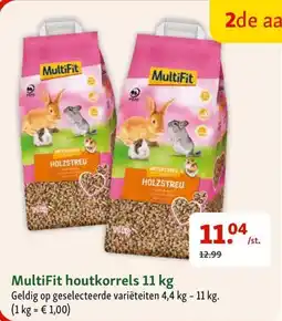Maxi Zoo MultiFit houtkorrels aanbieding