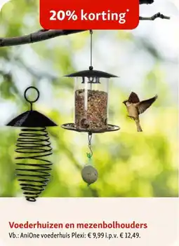 Maxi Zoo Voederhuizen en mezenbolhouders aanbieding