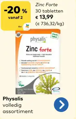 Bio Planet Physalis zinc forte aanbieding