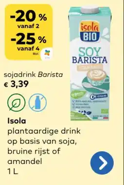 Bio Planet Isola sojadrink barista aanbieding