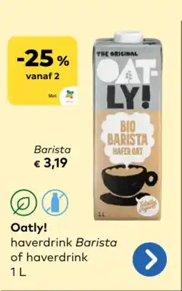 Bio Planet Oatly! Barista aanbieding