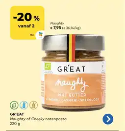 Bio Planet Gr'eat naughty of cheeky notenpasta aanbieding