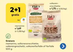 Bio Planet Granoro volkoren orecchiette aanbieding