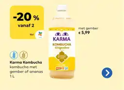 Bio Planet Karma kombucha met gember aanbieding