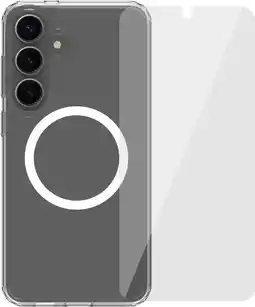 Coolblue BlueBuilt Protective Back Cover Aimant Galaxy S25 Plus Transparent + Protège-écran Verre aanbieding