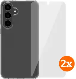 Coolblue BlueBuilt Protective Cover Samsung Galaxy S25 Plus FE Transparent + Protège-écran Lot de 2 aanbieding