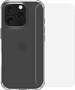 Coolblue BlueBuilt Protective Back Cover iPhone 16 Pro Transparent + Protège-écran Verre aanbieding