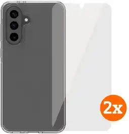 Coolblue BlueBuilt Protective Back Cover Samsung Galaxy A56 Transparent + Protège-écran Lot de 2 aanbieding