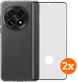 Coolblue BlueBuilt Back Cover OnePlus 13 Transparent + Protège-écran Verre Lot de 2 aanbieding