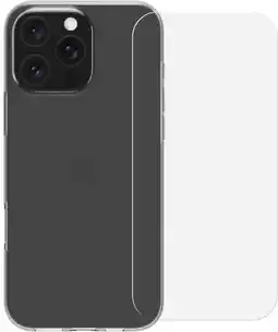 Coolblue BlueBuilt Back Cover iPhone 16 Pro Max Transparent + Protège-écran Verre aanbieding