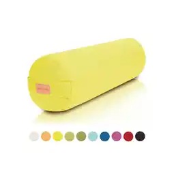 Decathlon Yoga Bolster - Geel - 65 x 20 cm - Yoga kussen - Rond aanbieding