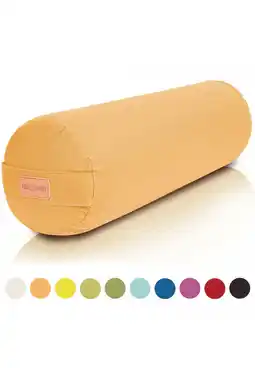 Decathlon Yoga Bolster - Oranje - 65 x 20 cm - Yoga kussen - Rond aanbieding