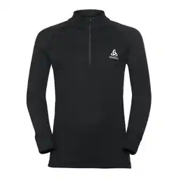 Decathlon ODLO Shirt Turtle neck Lange Mouwen Halve Rits ACTIVE W Thermoshirt ZWART 164 aanbieding