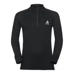 Decathlon ODLO Shirt Turtle neck Lange Mouwen Halve Rits ACTIVE W Thermoshirt ZWART 164 aanbieding