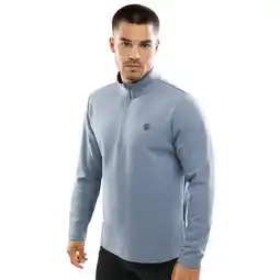 Decathlon Heren Fitness training sweatshirt met halve rits Blur Blauw aanbieding