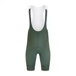 Decathlon Essentiële fietsbroek met bretels voor dames - Olijfgroen aanbieding