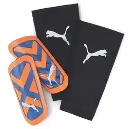 Decathlon ULTRA Flex Sleeve voetbal scheenbeschermers PUMA Ultra Orange Blue Glimmer aanbieding