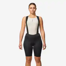 Decathlon Damesfietsbroek met bretels Racer 3 zomer zwart aanbieding