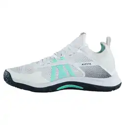 Decathlon Volleybalschoenen voor dames FIT regelmatig gebruik wit/muntgroen aanbieding