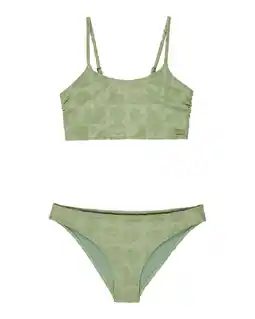 Decathlon Zweiteiliges Schwimmset BEACH CHECK Grün Meisjes 6-16 aanbieding