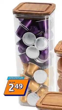 Action Voorraadpot 10X10X27 CM aanbieding