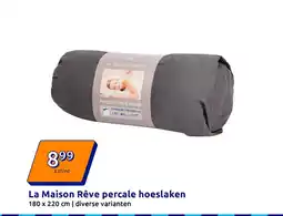 Action La Maison Rêve percale hoeslaken aanbieding