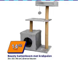 Action Beasty kattenboom met krabpalen aanbieding