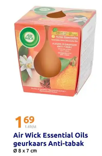 Action Air Wick Essential Oils geurkaars Anti-tabak aanbieding
