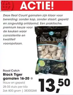 Hanos Royal Catch Black Tiger garnalen 16-20 aanbieding