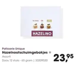 Hanos Patisserie Unique Hazelnootschuimgebakjes aanbieding