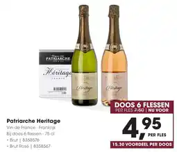 Hanos Patriarche Heritage aanbieding