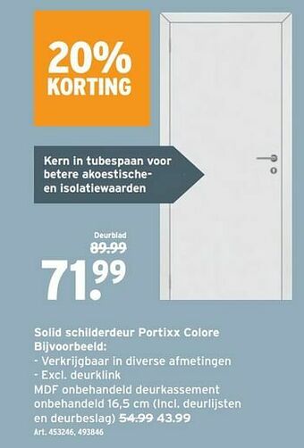 GAMMA Solid schilderdeur portixx colore aanbieding