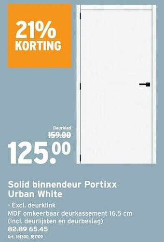 GAMMA Solid binnendeur portixx urban white aanbieding