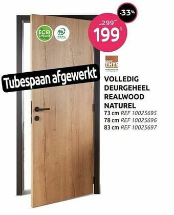 Brico Volledig deurgeheel realwood naturel aanbieding