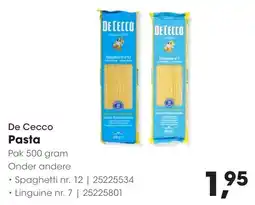 Hanos De Cecco Pasta aanbieding