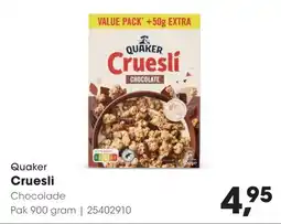 Hanos Quaker Cruesli Chocolade aanbieding