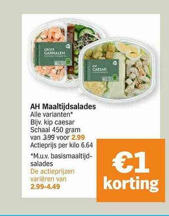 Albert Heijn Ah Maaltijdsalades aanbieding