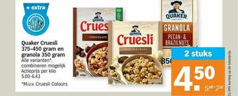 Albert Heijn Quaker Cruesli En Granola aanbieding