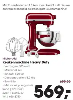 Hanos KitchenAid Keukenmachine Heavy Duty aanbieding